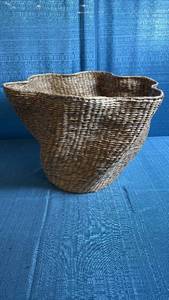 lot 8047 image: Threshold Large Woven Scallop Edge Basket