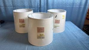 lot 8049 image: Threshold Large Drum Lamp Shades Set of 3
