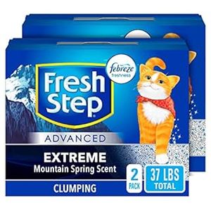 lot 8089 image: Fresh Step Clumping Cat Litter, Advanced, Extreme Mountain Spring Odor Control, Extra Large, 37 Pounds total (2 Pack of 18.5lb Boxes) (B07ZK3NSJQ)