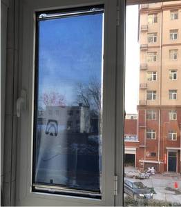 lot 8092 image: 30 Wide Roller Shade, Suction Cups Roll-Up Blind for Glass Window Door, Heat Control UV Protection Sun Blocking
