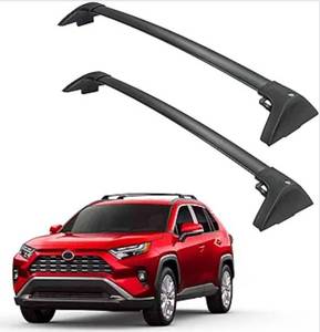 lot 8112 image: DBXB-RV Roof Rack Crossbars Compatible with Toyota RAV4 2019-2025 (Not Fit 2022-2025 LEAdventureTRD Off-RoadHybrid Woodland Edition) 260lb Lockable Aluminum Black Matte with Tie Down Loops