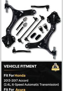 lot 8143 image: K642509 K642517 K500315 12Pcs Front Lower Control Arm Stabilizer Sway Bar End Links Tie Rod End Fit for Honda 2013 2014-2017 Accord, Compatible with Acura 2015 2016 2017 TLX ES801001 ES801000