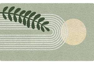 lot 8144 image: Sage Green Boho Door Mat, Abstract Boho Sun Rainbow Botanical Welcome Mats Doormat for Front Door Porch Indoor Outdoor Entrance Entryway, Sage Green Bath Mat, 17x30 Inch
