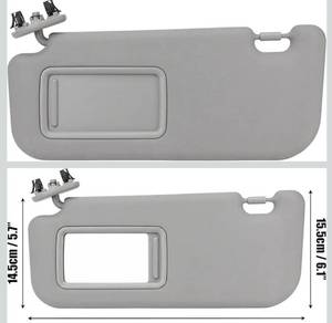 lot 8163 image: Sun Visor Driver Fit for Toyota Yaris, Left Dark Front Side Gray Interior Sunvisor with Mirror, Compatible with 2008 2009 2010 2011 2013 Toyota Yaris Car, Grey Protection Sun Shade 74320-52810-B0