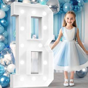 lot 8175 image: 4FT Marquee Light Up Letters B, Easy to Assemble Cool White Marquee Letters 4 Feet Tall for Indoor & Outdoor Events, Large Lighted Letter for Birthday Graduation Baby Shower Party Decorations