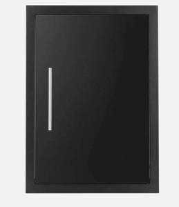 lot 8180 image: JIE JIN Outdoor Kitchen Doors 17 W X 24 H Single Doors 1.2mm Thickness Stainless Steel BBQ Access Door BBQ Island Doors Outdoor Kitchen Accessories Door for Outdoor Kitchen BBQ Island (Black)