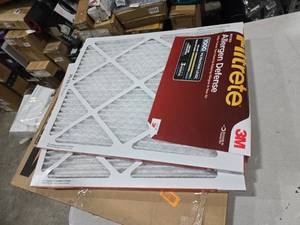 lot 8187 image: Filtrete Ad03-2pk-6e Allergen Defense Pleated Air Filter, 20 x 25 x 1