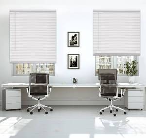 lot 8193 image: DEZ FURNISHINGS Cordless 1 Mini Blind with Flexible Slats, 23 W x 48 H, Pearl White