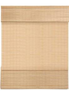lot 8199 image: Cordless Bamboo Roman Shades, Light Filtering Window Treatment, Roll Up Bamboo Blinds for Windows, 27 W x 60 H