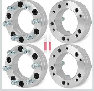 lot 8206 image: 4PCS 2 inch 5x5.5 to 6x5.5 Wheel Adapters 5 lug to 6 lug wheel adapters for Ram 1500 1994-2001 for Ram 1500 Van 1999-2003 for Ramcharger 1974-1993(Only Works 6x5.5 Wheels