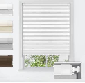lot 8216 image: LazBlinds No Tools No Drill Cordless Cellular Shades, Blackout Light Blocking Honeycomb Shades for Home, Thermal Insulation Blinds for Windows, 35 W x 36 H, White