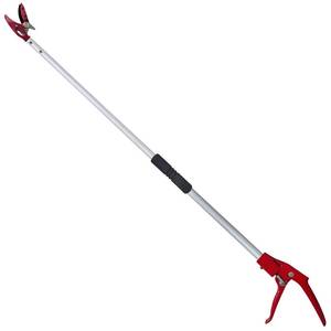 lot 8223 image: Prunrt Tree Trimmer, 4 Foot Pole Pruner, Long Reach Pruning Shears, Cut and Hold Garden Clippers, Aluminum Lightweight Handle Fruit Picker, Branch Bypass Loppers