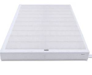 lot 8241 image: Amazon Basics Smart Box Spring Bed Base, 9-Inch Height Mattress Foundation, Tool-Free Easy Assembly, Strong Support, Queen, 79L x 59.5W x 9H, White