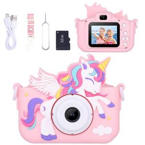 lot 8262 image: Envyvip Unicorn Toys Camera for Kids Girls Age 3-8, Toddler Kids Digital Camera Christmas Birthday Gifts for 3 4 5 6 7 8 Years Old Girl, Cute Selfie Video Camera, HD 1080P, Pink
