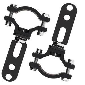 lot 8270 image: Windance 2pcs Light Bar Mounting Bracket 18.5-27mm0.72-1.06 inch Aluminum Auxiliary Spotlight Tube Clamp Holder for Motorcycle Scooter Pit Bike ATV UTV Front Fork Bumper Roll Bar Roof Rack (Black)