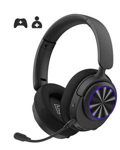 lot 8273 image: INGA Wireless Gaming Headset for PS5, PS4, PC, Mac, Switch, GameChat Balance for PS54, 2.4GHzBluetooth 5.2, ENC Noise-Cancelling Mic, 7.1 Surround Sound, 3.5mm Wired for Xbox Controller (Blue LED)