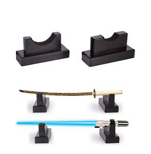 lot 8274 image: WANLIAN Lightsaber Display Stand Katana Showcase Wooden Desk Display Case,Lightsaber Samurai swords Horizontal Exhibition