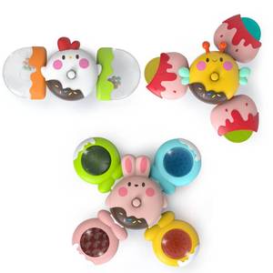 lot 8283 image: LiKee Strong Suction Cup Fidget Rotating Sensory Bath Toys for Baby Christmas Stocking Stuffers, Airplane Car Travel Table & Window Toys for Toddler Boys and Girls, 10 Months