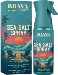 lot 8286 image: BRAVA NOT TAMED, JUST BRAVA Sea Salt Spray for Men Hair Styling - Mens Sea Salt Spray for Hair Texture & Beach Hair Texturizer, Texturizing - Water Seasalt Products - Adds Volume, All Natural 10 Oz