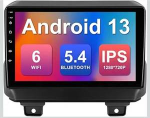 lot 8291 image: 232G 9-inch Android 13 Car Stereo for Jeep Wrangler JL Gladiator 2018-2021 IPS Touchscreen Screen Car Radio with Carplay & Android Auto Support Backup Camera GPS FM Navi BT SWC