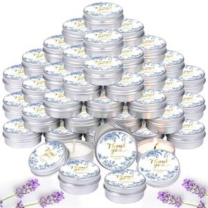 lot 8294 image: MTLEE 50 Pcs Sage Green Floral Wedding Candles Gift Favors for Guests 1 oz Lavender Scented Soy Wax Aromatherapy Candle for Bridal Shower Favors Rustic Wedding Party Guests