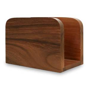 lot 8296 image: Shafa Impex Wooden Napkin Holder for Table Acacia Wood Standing Paper Napkin Dispenser Holders for kitchen Dining Table Home Decor (5.5D x 2.5W x 4H Inches)