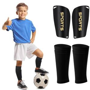 lot 8302 image: Syhood Soccer Shin Guards for Kids Youth Teens Adults Shin Pads and Sock Sleeves for 3-15 Years Old Children Boys Girls Protection Gear EVA Cushion Protection for Soccer Football Game(M,Black)