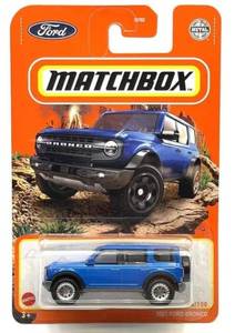 lot 8303 image: Matchbox 2021 Ford Bronco 34100 (Blue)