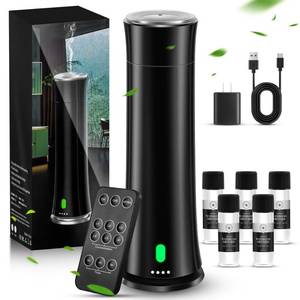 lot 8313 image: Hotel Scent Diffuser Starter Kit - 1500 Sq Ft Coverage, Hotel Scents Collection, Suitable for Waterless Diffuser Large Room, Contains Five Aromatherapy Essential Oils, Remote Control, Black