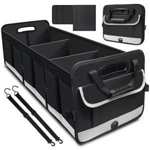 lot 8347 image: AOPHY Trunk Organizer for Car, 95L Large Capacity Storage with Non-Slip Bottom Strips and 2 Retractable Straps, Cargo Organizer for Suv, Truck, Sedan, Waterproof Portable Car Organizers for Women Men