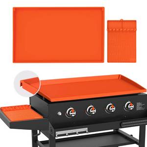 lot 8378 image: Full-Edge 36 Blackstone Silicone Griddle Cover, Includes 16 Silicone Spatula Mat, Premium Food-Grade Grill Buddy Mat, Reusable Top Protector, Ideal for All-Season Outdoor Use