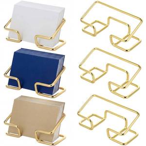 lot 8394 image: ForraFun 6 Pack Metal Business Card Holder for Desk Gold Cardholder Office Display Stand 4 Inch Cute Office Accessories Gift for Men Women Boss Colleague Desktop
