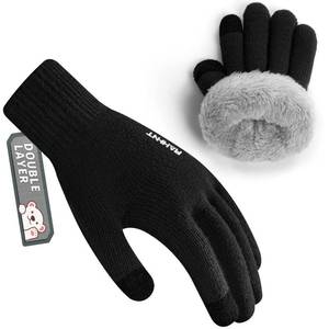 lot 8409 image: Kids Winter Gloves for Boys Girls Children Toddler Thermal Wool Knit Gloves with Insulated Fleece Lining Keep Hand Warm Gift