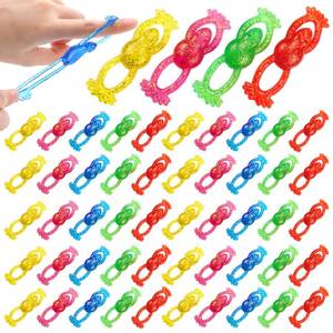 lot 8410 image: Teyva Daily 36 Pcs Frog Party Favors Finger Slingshot Toys Flying Frog Stretchy Finger Slingshots Catapult Toy Sticky Playthings for Passover Jewish Seder Meal Birthday Party Decorations