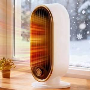 lot 8414 image: Space Heater, 800 Watts Space Heaters for Indoor Use, Tip-Over Protection, Fast Heat, Thermostat, Desktop and Floor, Small Portable Space Heater for Bedroom, Office, Dorm, Living room, Garage