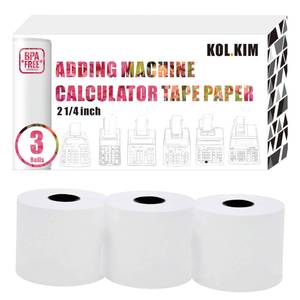 lot 8416 image: Adding Machine Paper Rolls 2 14 inch for Sharp EL-1197PIII EL-1801V Calculator Paper Rolls 2 14 for Canon P23-DHV MP11DX-2 HR-10RC HR-170RC HR-200RC Calculator Tape 3 Rolls