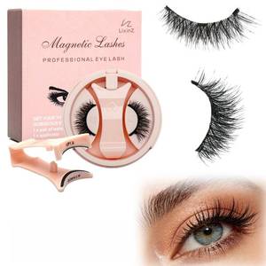 lot 8423 image: Magnetic Eyelashes Kit with Applicator Natural Look, Magnet lashes Pack Portable Reusable No Glue False Eyelashes Kit Easy to Wear Wispy Fluffy L13