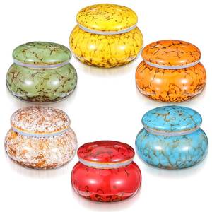lot 8448 image: Small Urns for Human Ashes Keepsake Set of 6, 1.6 Cremation Keepsakes Urns for Ashes Ceramic Decorative Mini Urn for Adult Women Male Ashes Pet Urn Dog Cat Funeral Ashes Keepsake 6 Colors