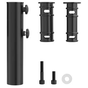 lot 8453 image: QZER Umbrella Pole Mount Stand Tube, Umbrella Stainless Steel Tube Base Replacement Parts,Heavy Duty Umbrella Base Stake Holder,Umbrella Base Holder Tube Bracket for Garden Backyard Balcony (Black-N)