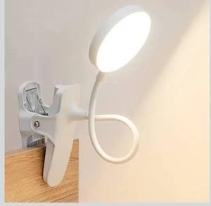lot 8457 image: Dorm Room Essential Clip on Light Wall-Mounted, 3 Color Portable Desk Light Mini Clip Lamp, Battery Operation Small Desk Lamp with Clamp, Reading Lights for Books Bunk Bed Headboard Makeup