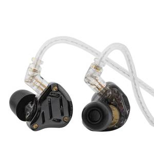lot 8469 image: Linsoul KZ ZS10 PRO 2 in Ear Monitor IEM, 1DD4BA Hybrid Wired Earbuds, with 4-Level Tuning Switch, 3-Way Crossover Gaming Earbuds, Silver-Plated IEM Cable for Musician Audiophile (Black, with Mic)