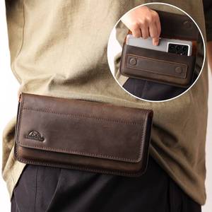 lot 8482 image: Topstache Leather Phone Holster for iPhone 171615 Pro Max & Plus - Belt Clip Cell Phone Case for Galaxy S25S24S23 Ultra & Plus - Leather Belt Case - Fit Protective Case on, XL,Darkbrown