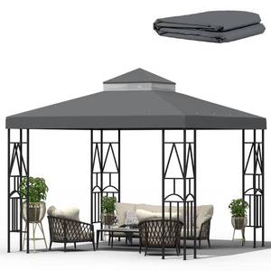 lot 8485 image: Morikoro 10x10 Canopy Replacement Top Double Tiered Gazebo Cover for Yard, Patio & Garden Durable Sunshade Replacement (Gray)
