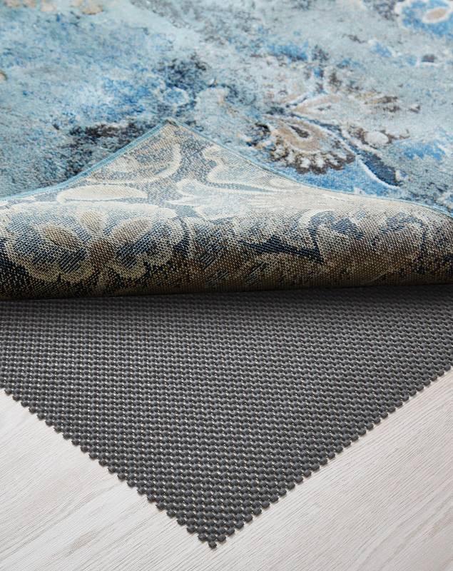 lot 2603 image: Veken 3x5 Ft Rug Pad Gripper for Hardwood Floors, Non Slip Rug Pads for Area Rugs, Thick Dark Grey Rug Grippers for Tile Floors, Under Carpet Anti Skid Mat, Keep Your Rugs Safe and in Place