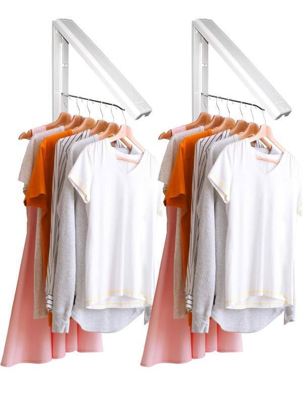 lot 8137 image: InstaHanger Clothes Drying Rack - Wall Mounted Laundry Drying Rack for Small Spaces