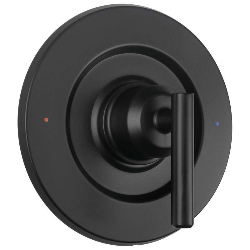 lot 8445 image: T2901BL Shower Handle Compatible with Moen Gibson Posi-Temp Valve Trim Kit, Matte Black Shower Compatible with Moen Gibson Posi-Temp ShowerTub 2510252025702590 Pressure balanced Valves