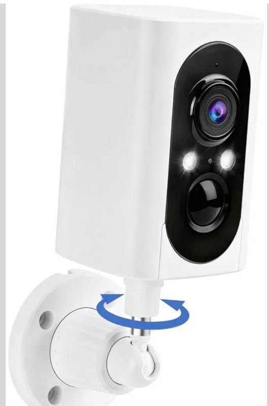 lot 7339 image: Security Cameras Wireless Outdoor 355° Pan Rotating 2K Color Night Vision Cameras for Home Security WiFi Battery Outdoor Camera Motion Detection 2-Way Talk IP65 Spotlight Siren SDCloud Storage