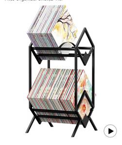 lot 5175 image: Metal Vinyl Record Holder Storage