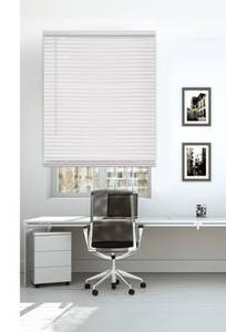 lot 5191 image: DEZ FURNISHINGS Cordless 1 Mini Blind with Flexible Slats, 23 W x 48 H, Pearl White