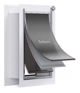 lot 5202 image: Baboni Pet Door for Wall,3-Flap,Steel Frame and Telescoping Tunnel, Aluminum Lock, Double Flap Dog Door and Cat Door, Strong and Durable (Pets Up to 100 Lb) -Large